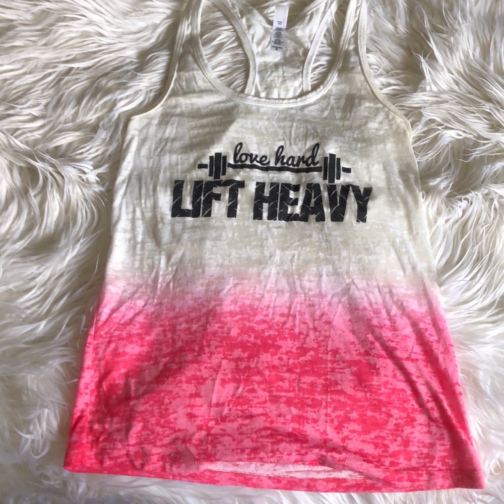 Love Hard, Lift Heavy athletic tank top